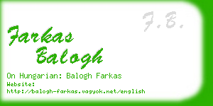 farkas balogh business card